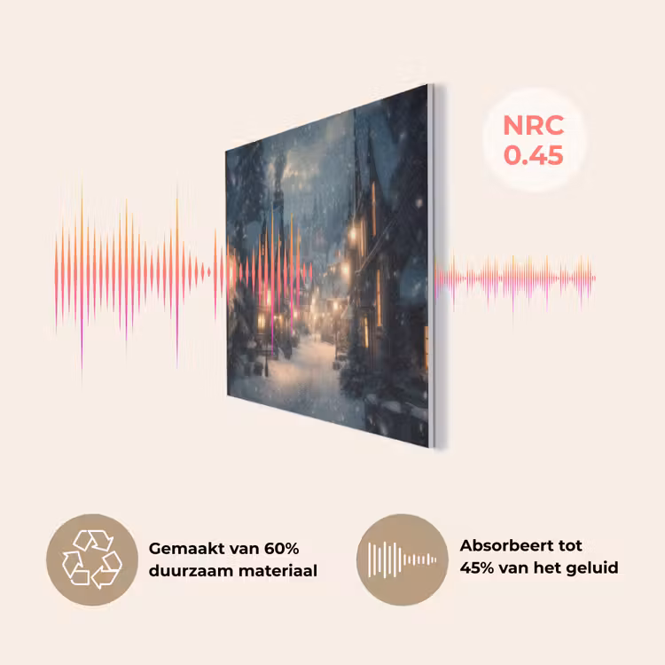 Winterdorp - Sneeuw - Donker PET vilt klein -USP_NL