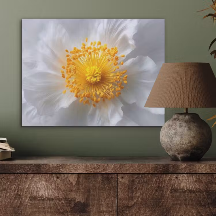 Wit - Bloem - Elegant PET vilt klein -sfeer2