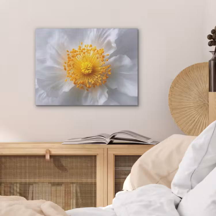 Wit - Bloem - Elegant PET vilt klein -sfeer3