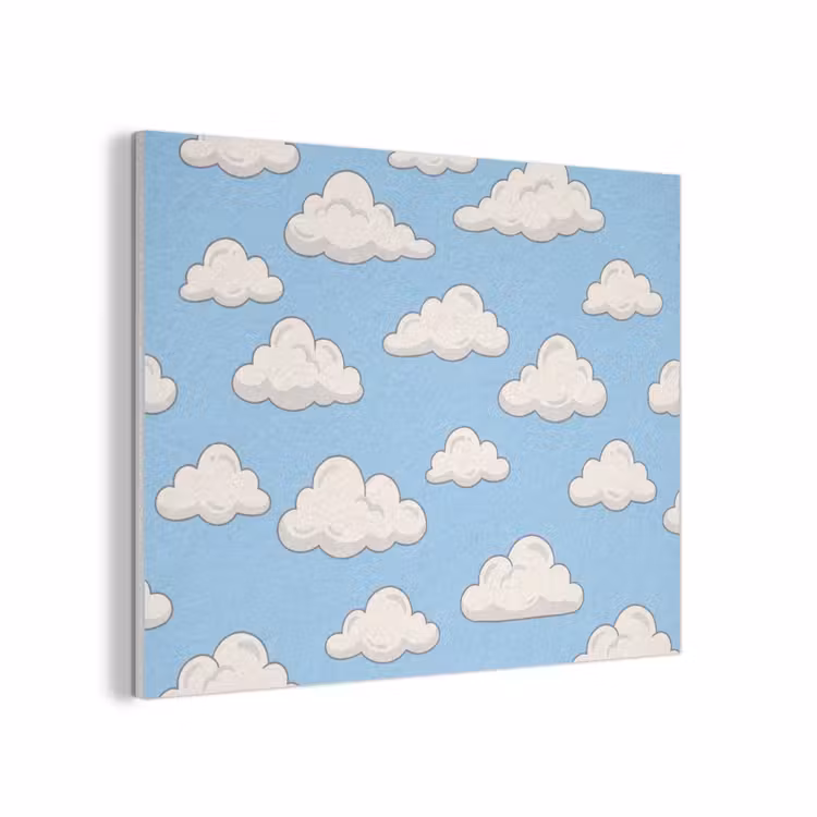 Wolk - Cartoon - Lucht - Blauw - Wit PET vilt klein -3d