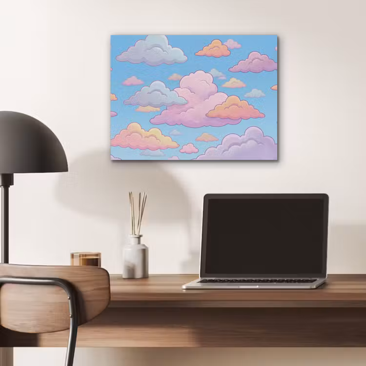 Wolk - Lucht - Natuur - Illustratie - Pastel PET vilt klein -sfeer5