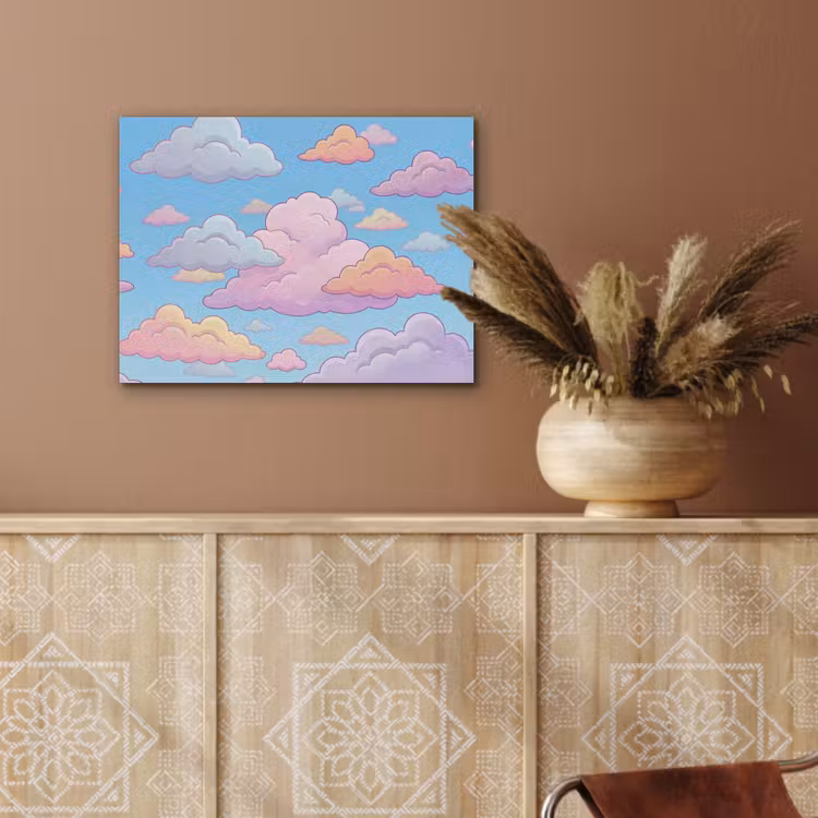 Wolk - Lucht - Natuur - Illustratie - Pastel PET vilt klein -sfeer4