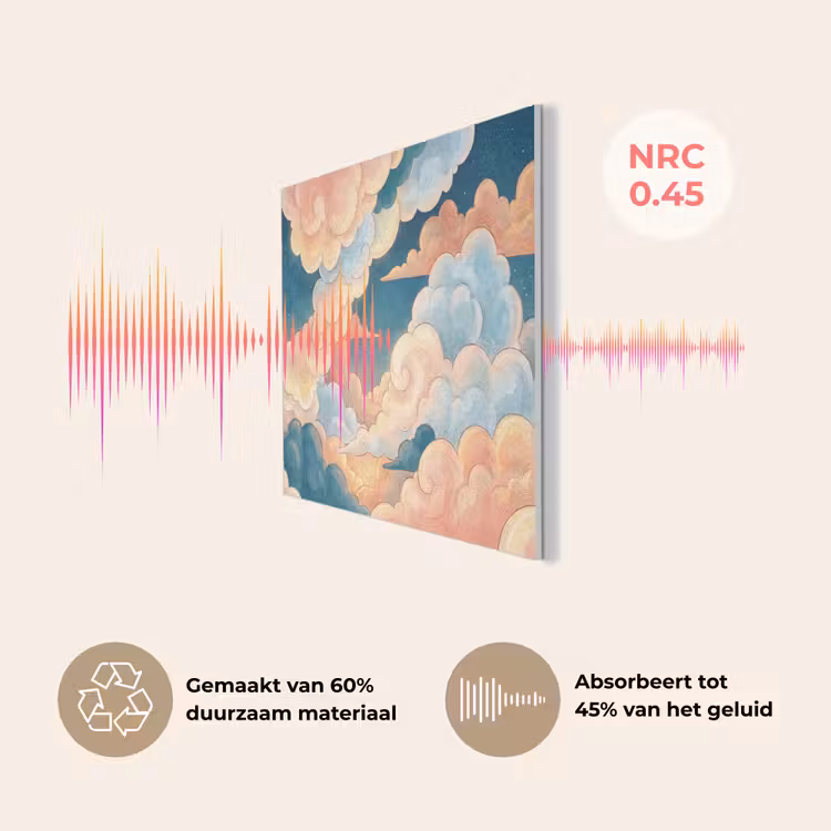 Wolk - Lucht - Natuur - Illustratief - Oranje PET vilt klein -USP_NL