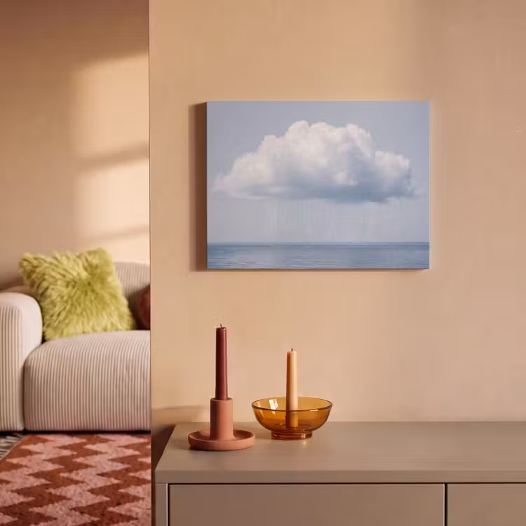Akoestisch schilderij - Wolk - Regen - Natuur - Wolk - Regen - Natuur PET vilt klein