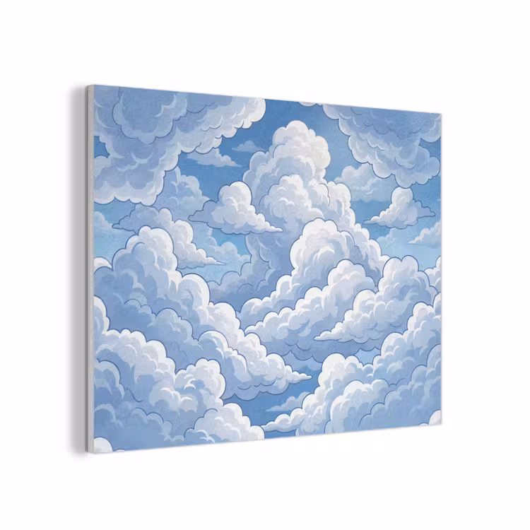 Wolken - Hemel - Abstract - Wit PET vilt klein -3d