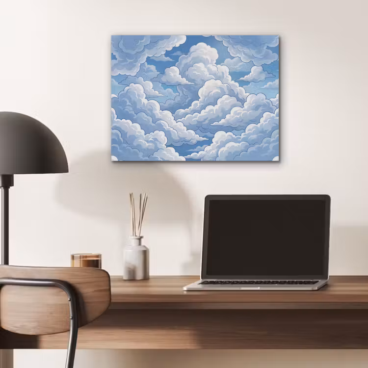 Wolken - Hemel - Abstract - Wit PET vilt klein -sfeer5
