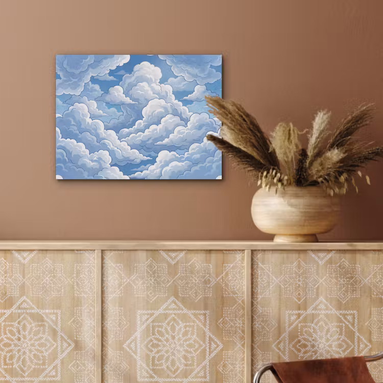 Wolken - Hemel - Abstract - Wit PET vilt klein -sfeer4