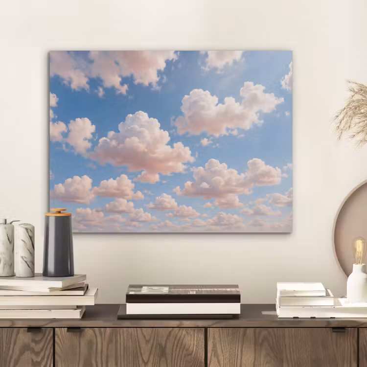 Wolken - Hemel - Natuur - Licht - Blauw PET vilt klein -sfeer1