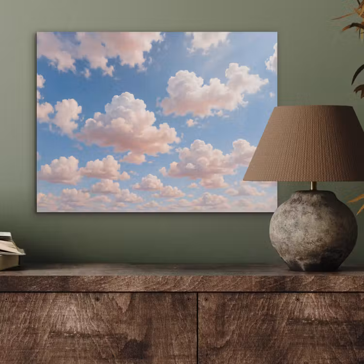 Wolken - Hemel - Natuur - Licht - Blauw PET vilt klein -sfeer2