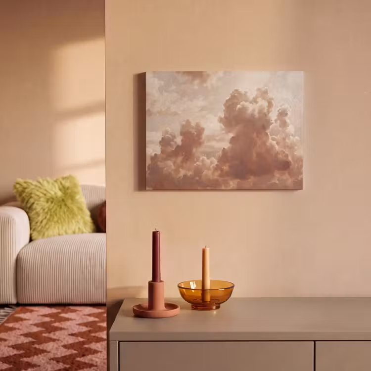 Wolken - Lucht - Natuur - Modern - Bruin PET vilt klein -sfeer1