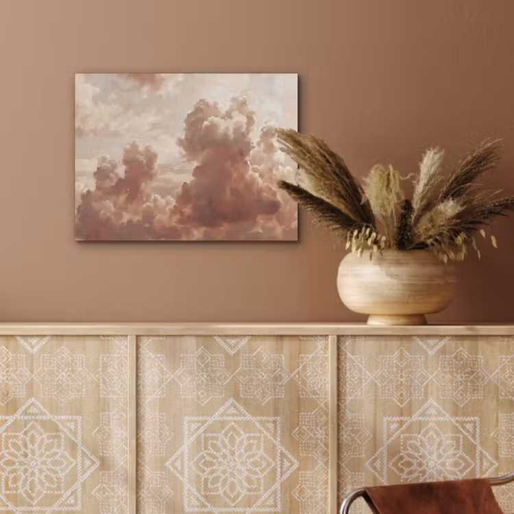 Wolken - Lucht - Natuur - Modern - Bruin PET vilt klein -sfeer4