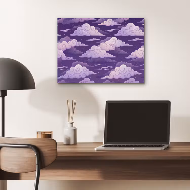 Wolken - Nacht - Natuur - Abstract - Paars PET vilt klein -sfeer5