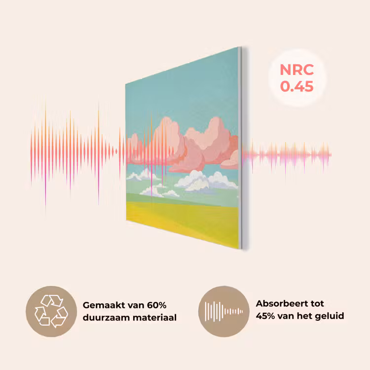 Wolken - Roze - Natuur - Modern - Pastel PET vilt klein -USP_NL
