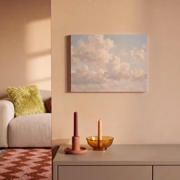 Wolken - Zacht - Natuur - Klassiek - Beige PET vilt klein -sfeer1