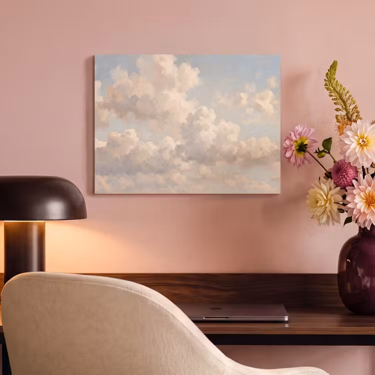Wolken - Zacht - Natuur - Klassiek - Beige PET vilt klein -sfeer3