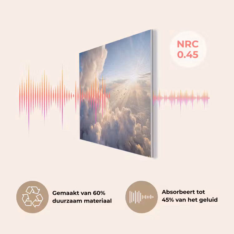 Wolken - Zonnestralen - Natuur - Wit PET vilt klein -USP_NL