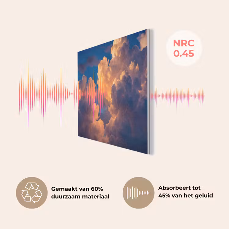 Wolken - Zonsondergang - Natuur - Oranje - Blauw PET vilt klein -USP_NL