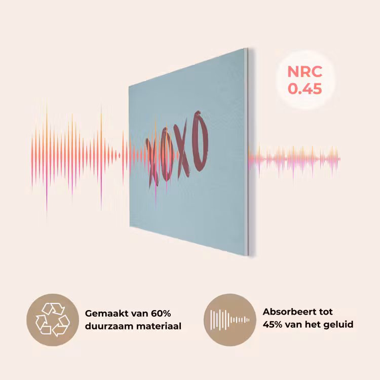 XOXO - Blauw - Rood PET vilt klein -USP_NL