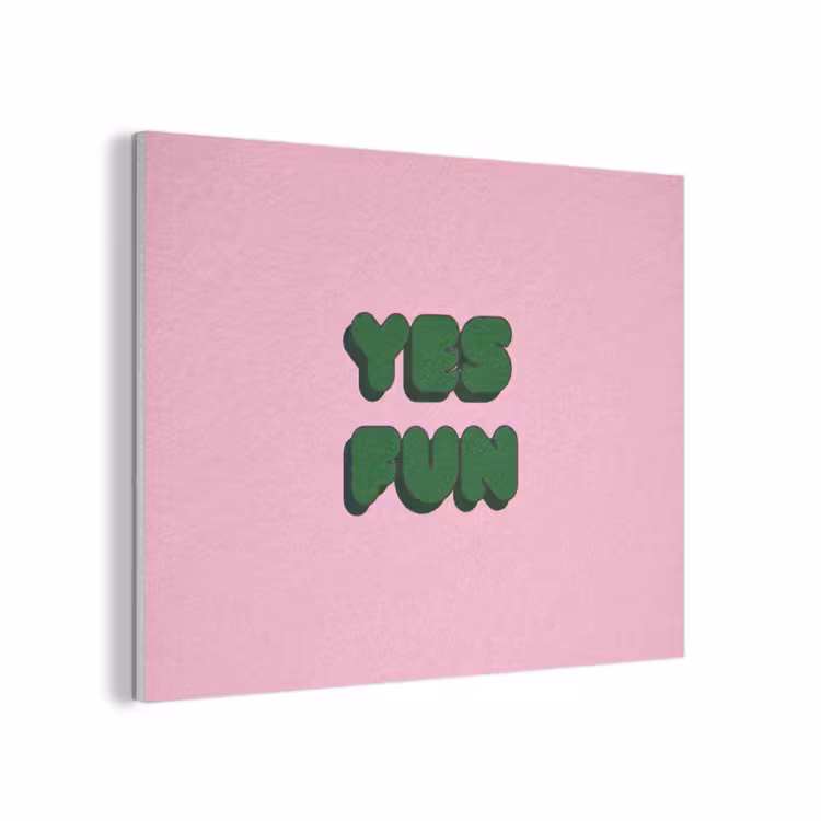 Yes fun - Groen - Roze PET vilt klein -3d
