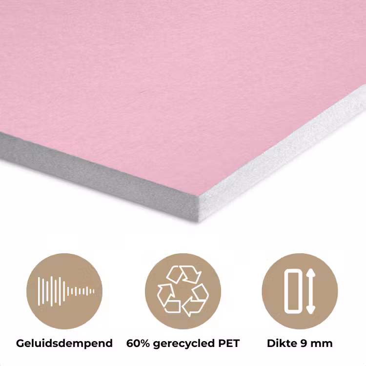 Yes fun - Groen - Roze PET vilt klein -closeup_NL