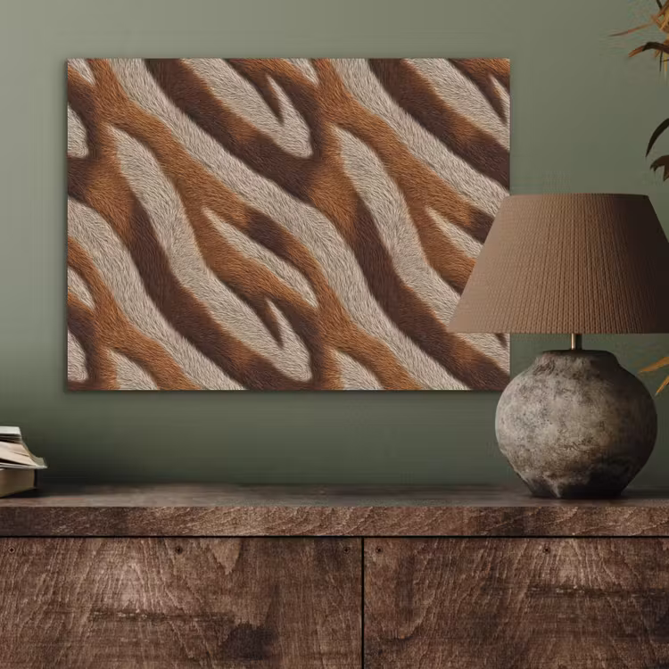 Zebra - Bruin - Patroon PET vilt klein 837 -sfeer2