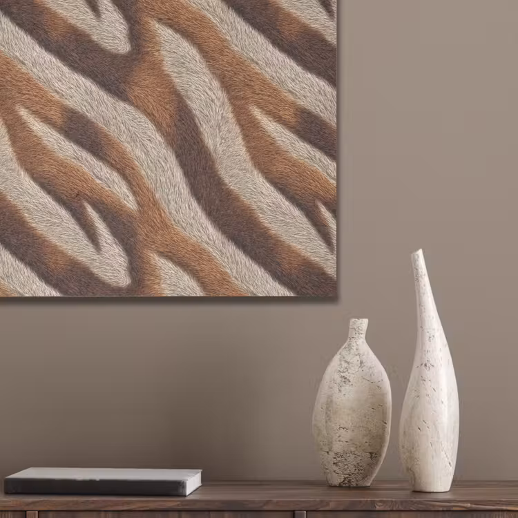 Zebra - Bruin - Patroon PET vilt klein 837 -sfeer6_closeup