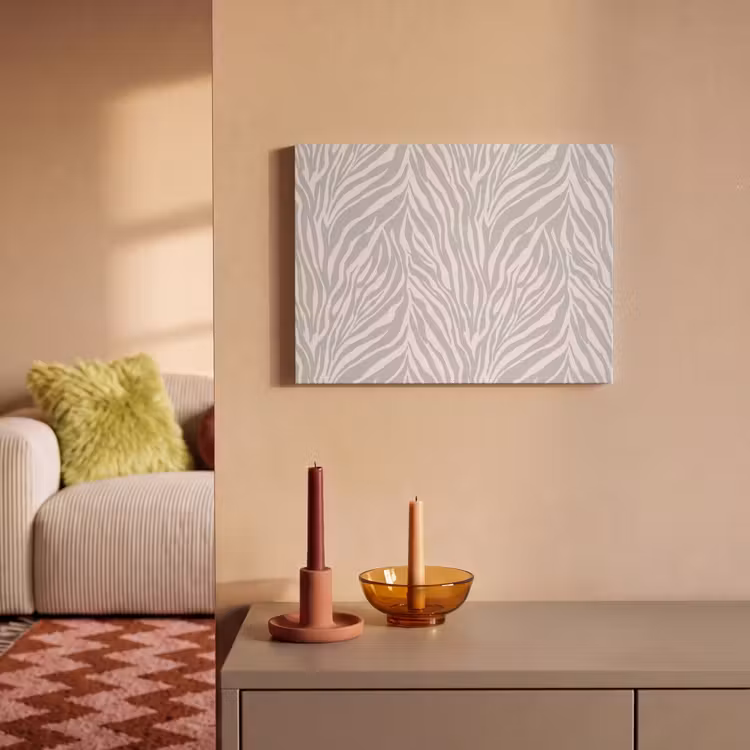 Zebra - Motief - Grijs PET vilt klein 837 -sfeer1