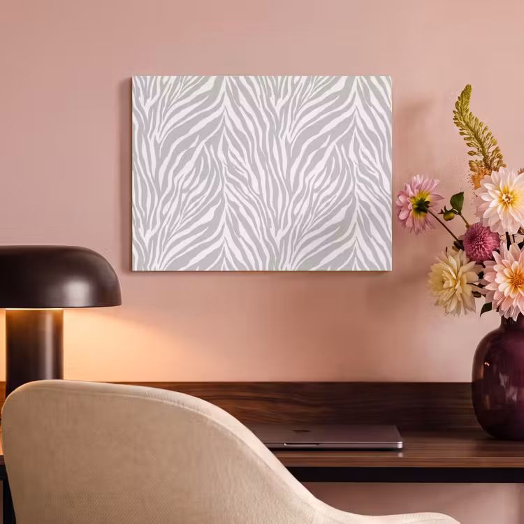 Zebra - Motief - Grijs PET vilt klein 837 -sfeer3