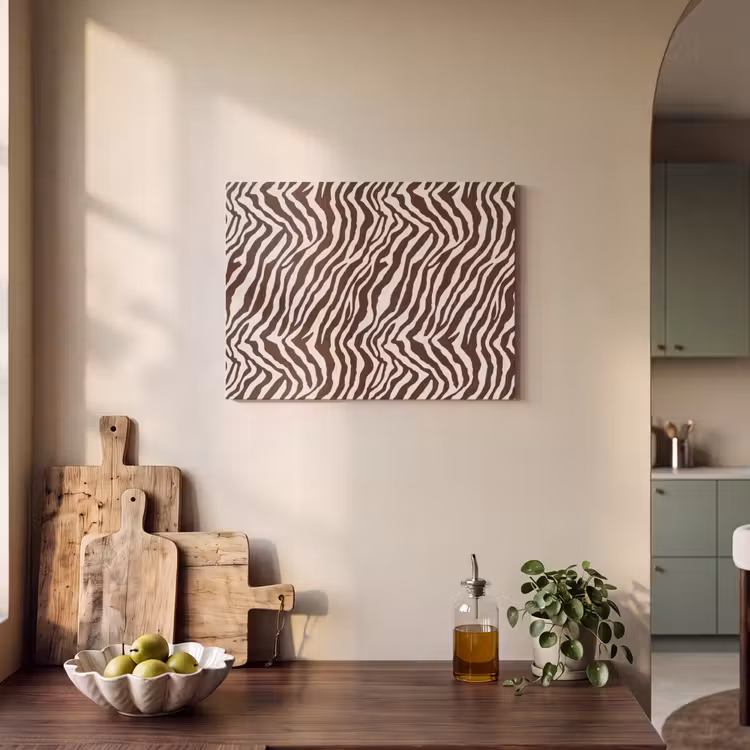 Zebra - Patroon - Zwart - Wit PET vilt klein 837 -sfeer2