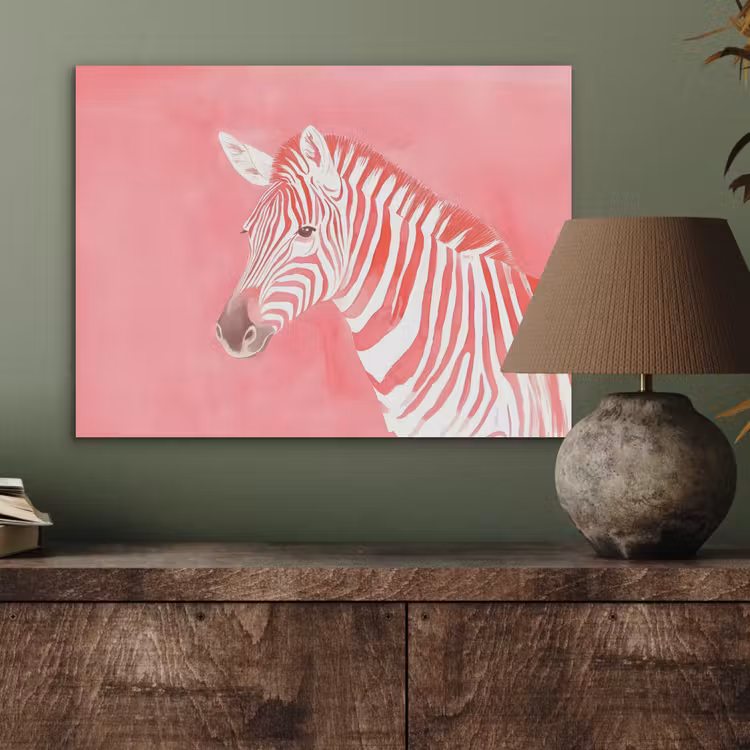Zebra - Pink - Verf PET vilt klein -sfeer2