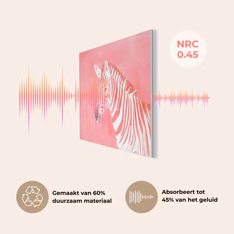 Zebra - Pink - Verf PET vilt klein -USP_NL