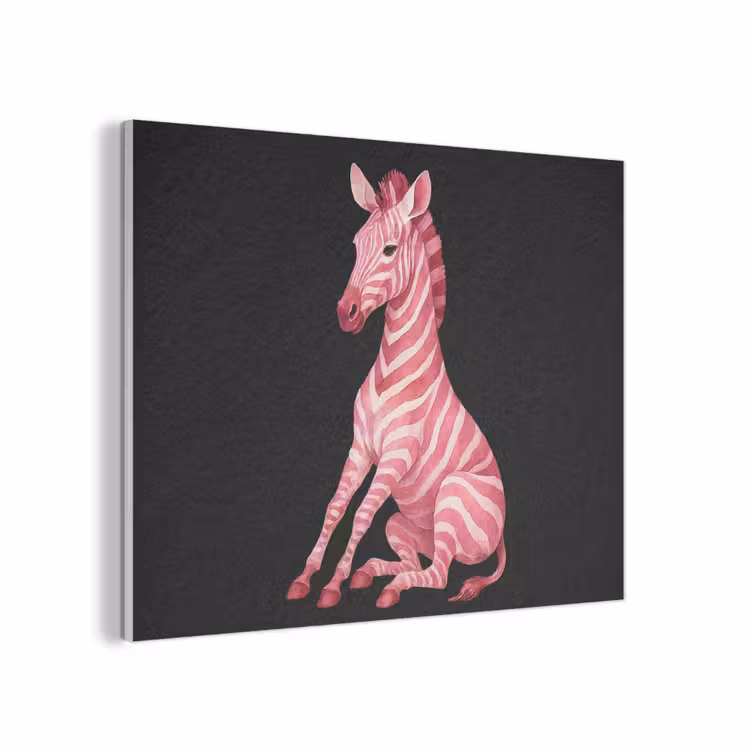 Zebra - Roze - Gestreept PET vilt klein -3d