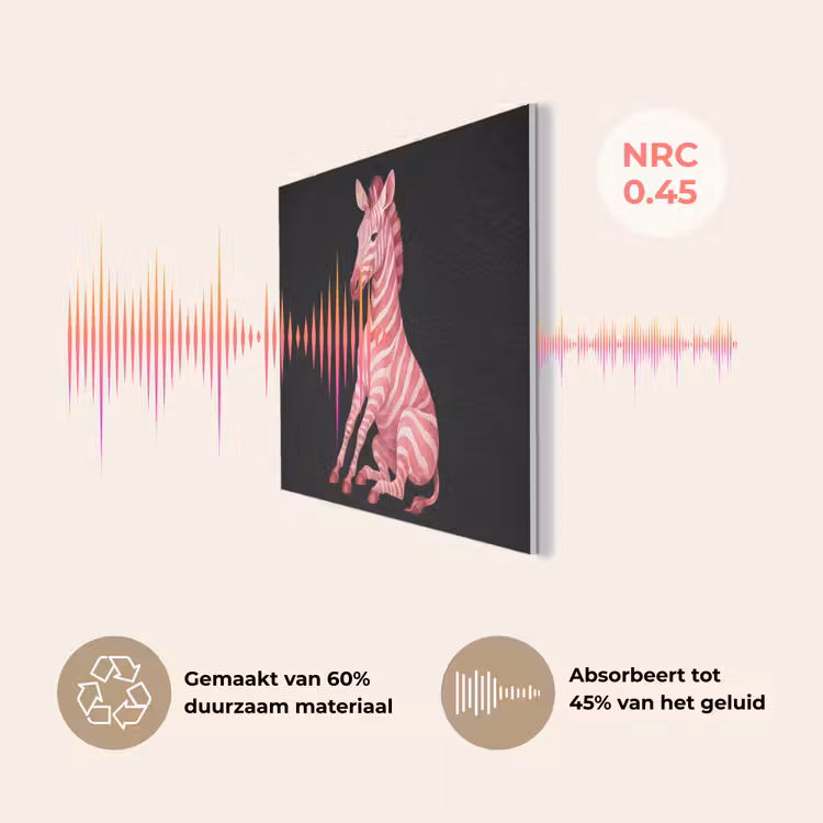 Zebra - Roze - Gestreept PET vilt klein -USP_NL