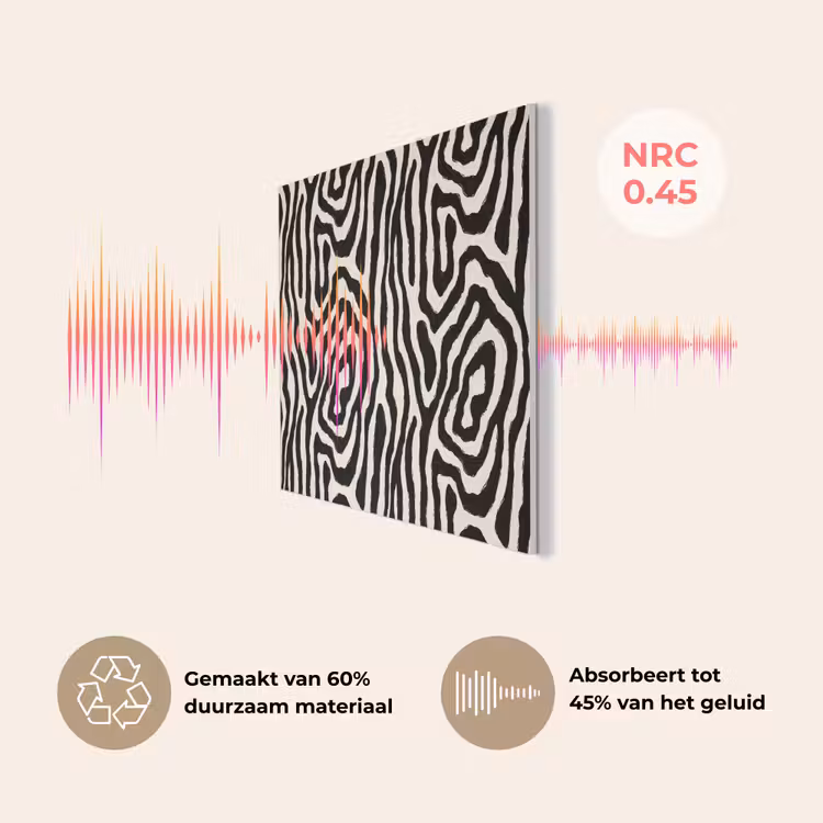 Zebra - Zwart - Abstract PET vilt klein 837 -USP_NL