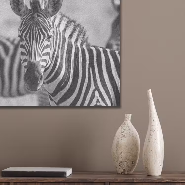 Zebra's - Zwart - Wit PET vilt klein -sfeer6_closeup