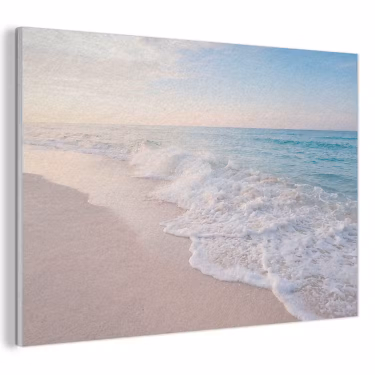 Zee - Golven - Strand - Natuur - Wit PET vilt klein -3d