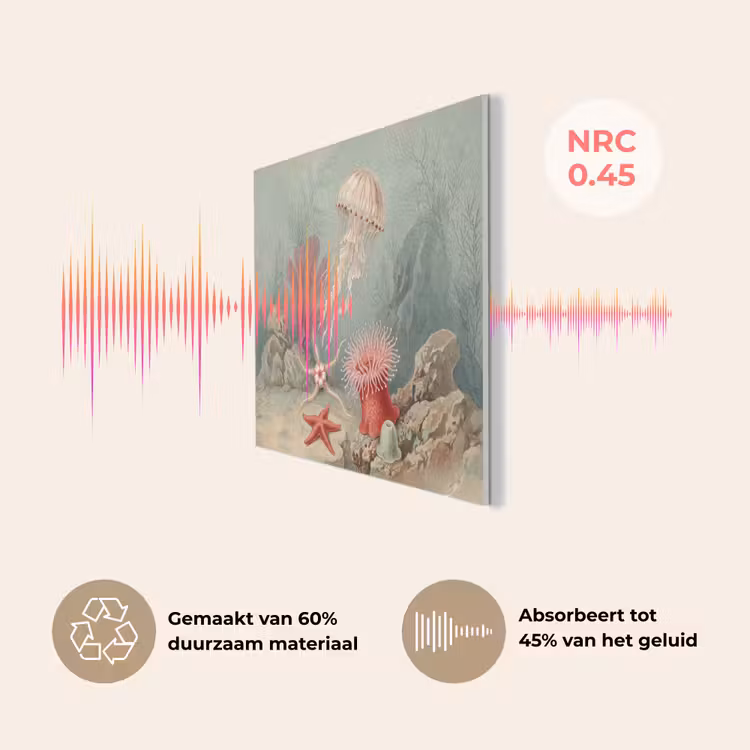 Zeeleven - Kwal - Onderwater - Illustratie - Beige PET vilt klein -USP_NL