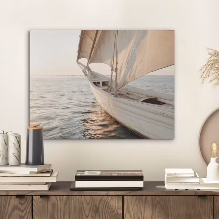 Zeilboot - Zee - Beige - Zon PET vilt klein -sfeer1
