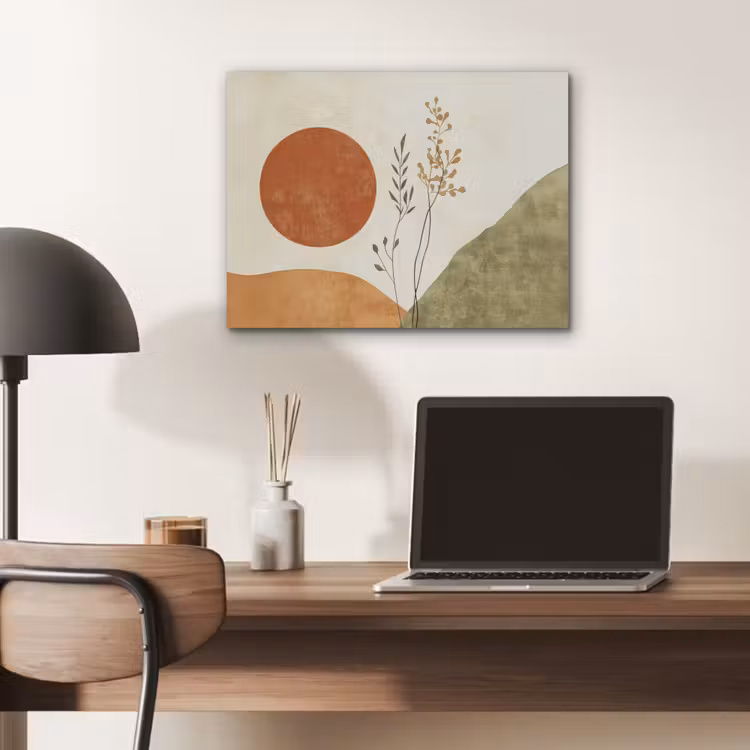 Zon - Abstract - Takken - Oranje PET vilt klein -sfeer5