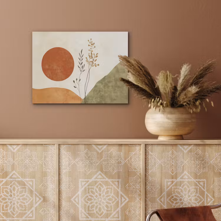Zon - Abstract - Takken - Oranje PET vilt klein -sfeer4