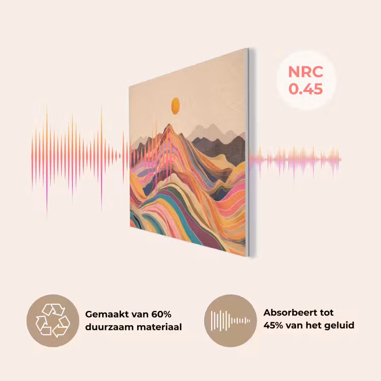 Zon - Kleurrijk landschap - Bergen PET vilt klein -USP_NL