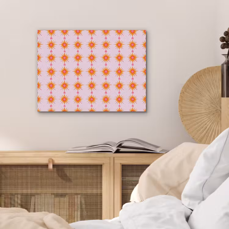 Zon - Motief - Roze PET vilt klein 837 -sfeer3