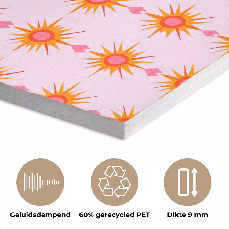 Zon - Motief - Roze PET vilt klein 837 -closeup_NL