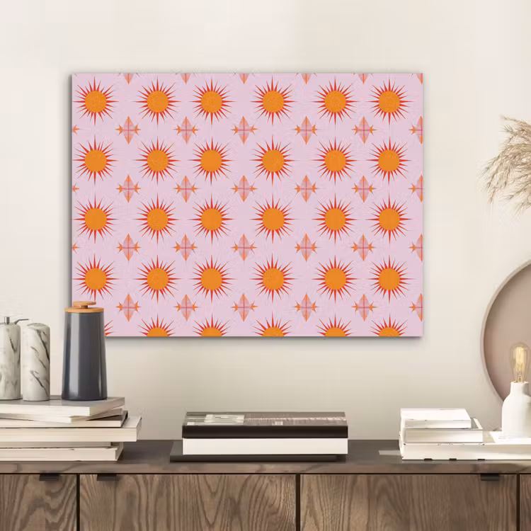 Zon - Patroon - Roze PET vilt klein 837 -sfeer1