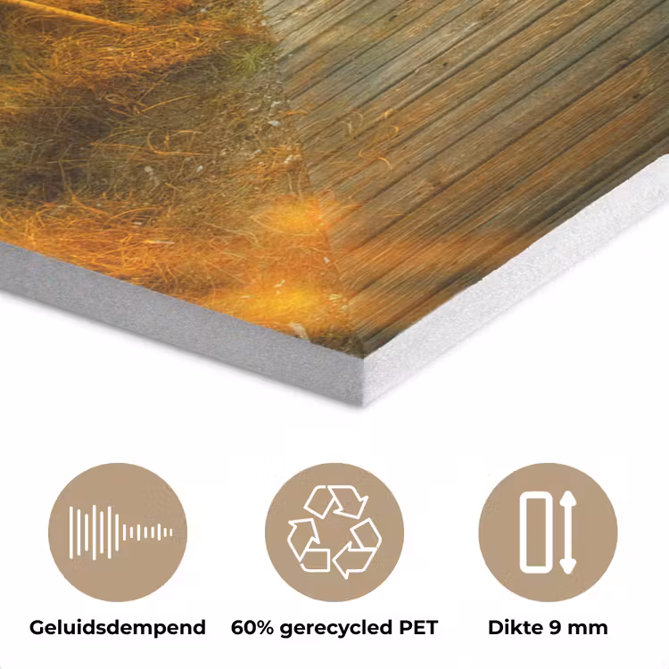 Zon - Strand - Duin - Horizon - Gras - Pad - Oranje PET vilt klein -closeup_NL