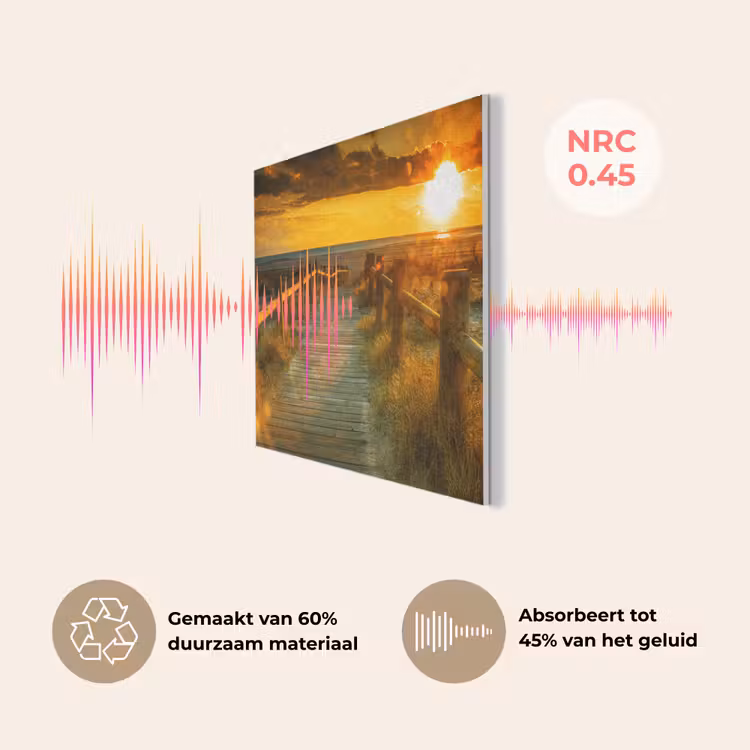 Zon - Strand - Duin - Horizon - Gras - Pad - Oranje PET vilt klein -USP_NL