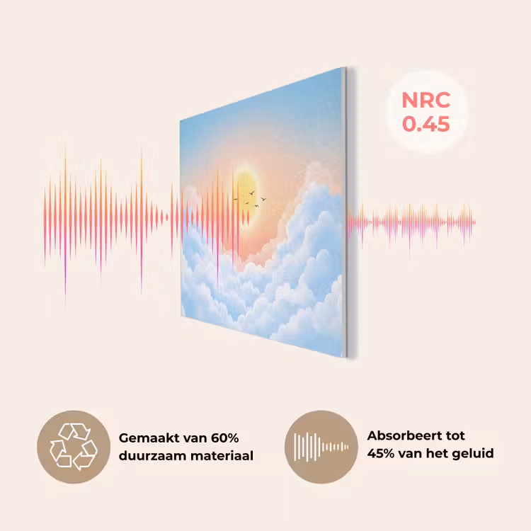 Zon - Vogels - Lucht - Natuur - Geel PET vilt klein -USP_NL
