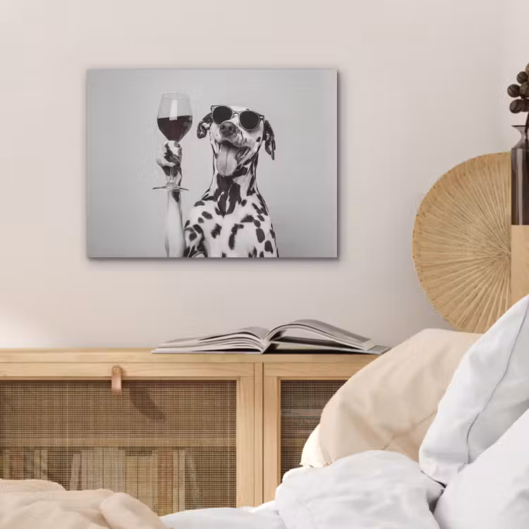 Zonnebril - Dalmatiër - Wijnglas - Tong PET vilt klein -sfeer3
