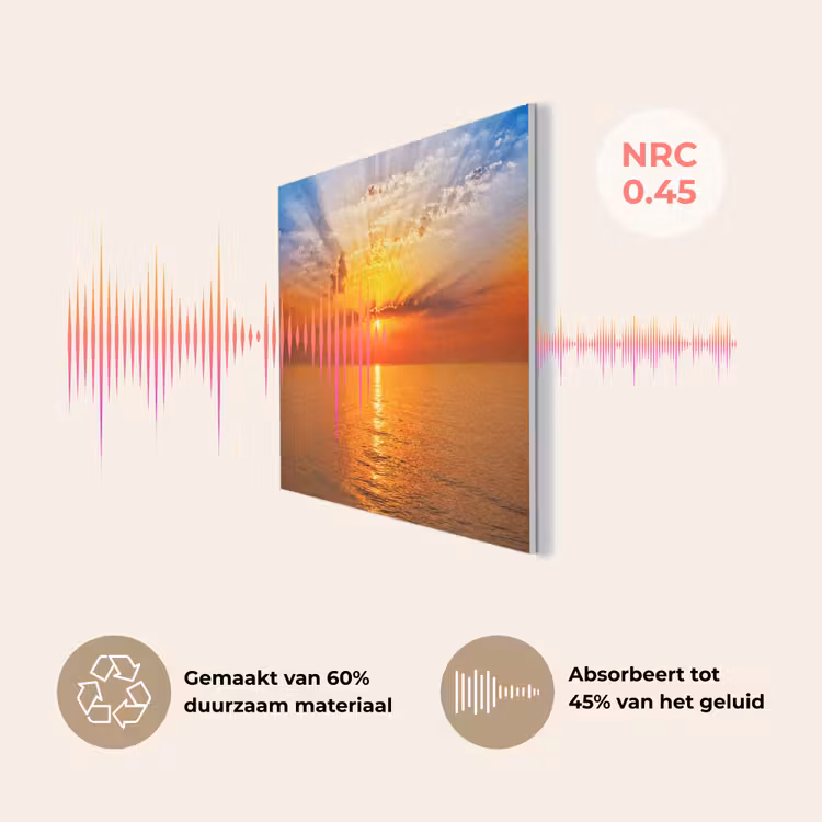 Zonsondergang - Zee - Lucht - Oranje - Horizon - Water PET vilt klein -USP_NL