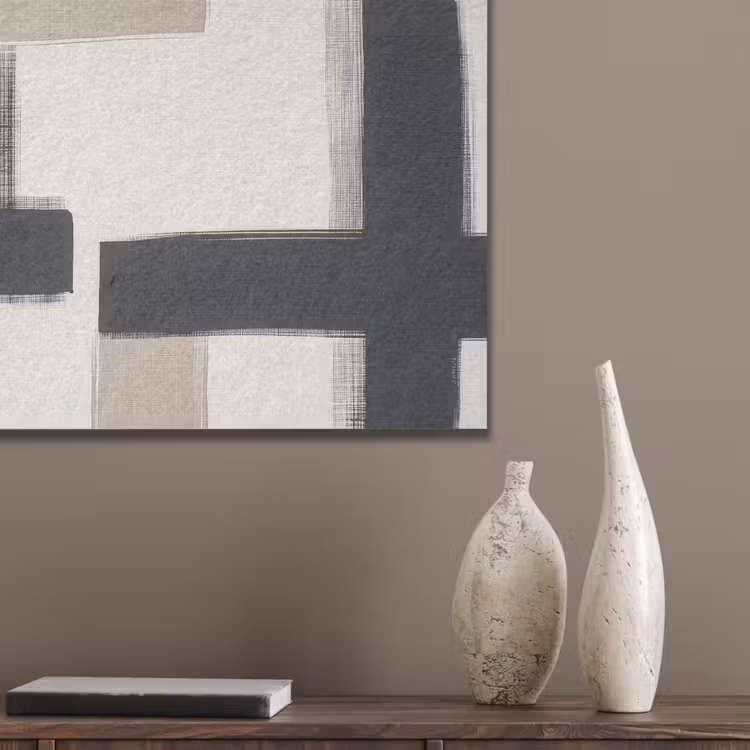 Zwart - Abstract - Japandi PET vilt klein -sfeer6_closeup